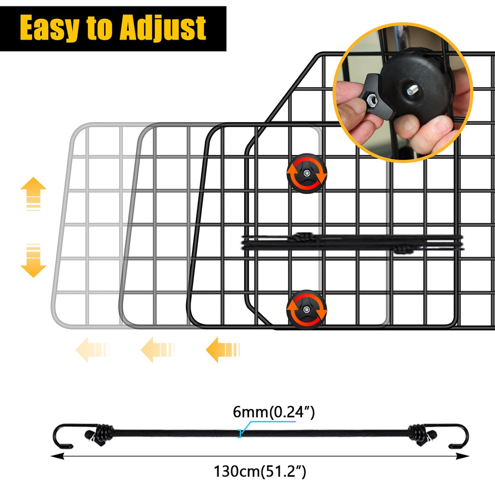 Gtongoko universal-fit barrier works with most SUVs, cars, jeeps, and hatchbacks.