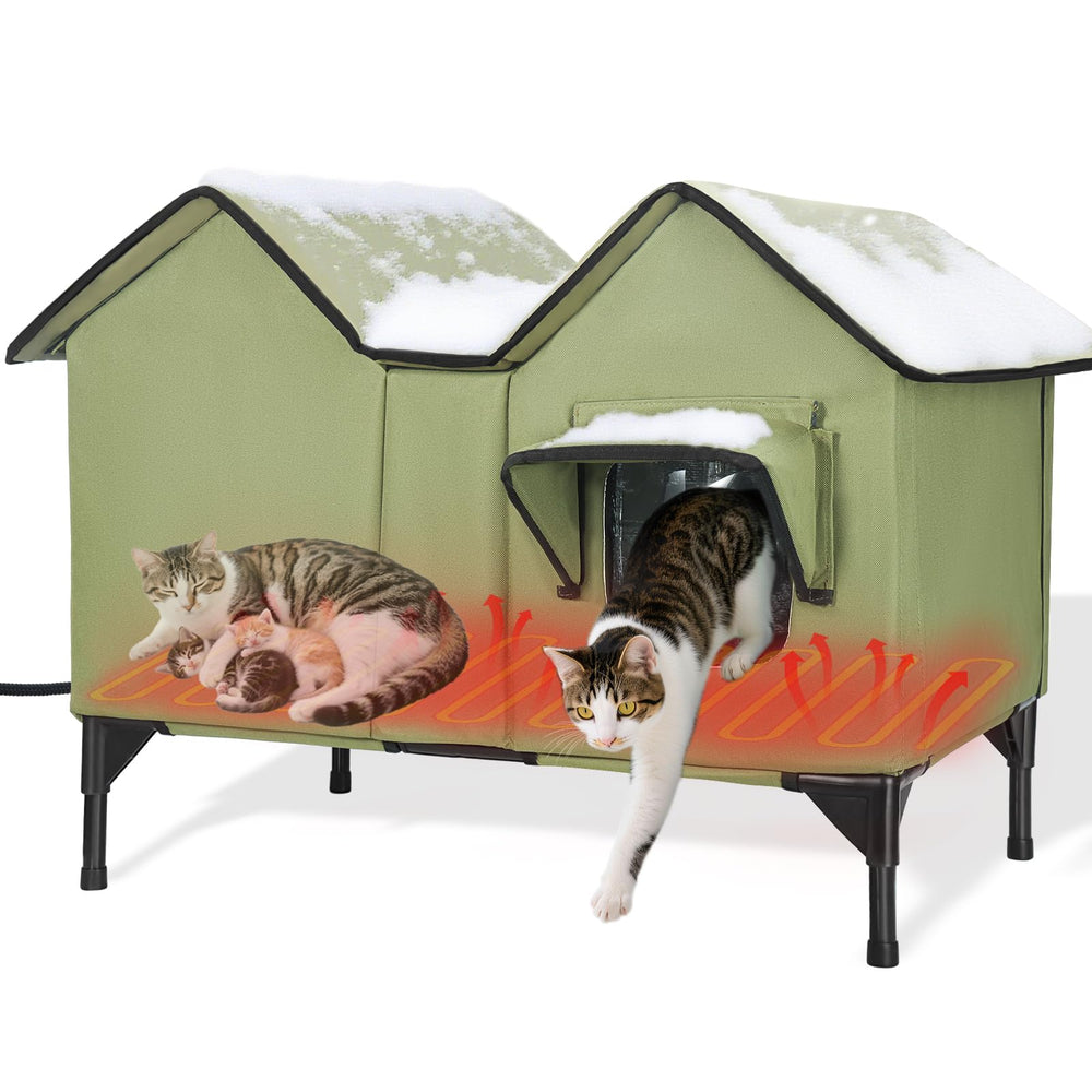 GUZROK heated cat house exterior provides outdoor warmth and shelter