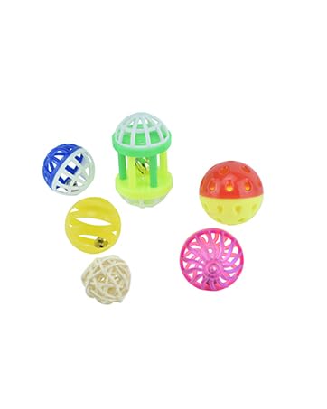 Guanlant bird toy keeps birds busy in cages with varied play options.