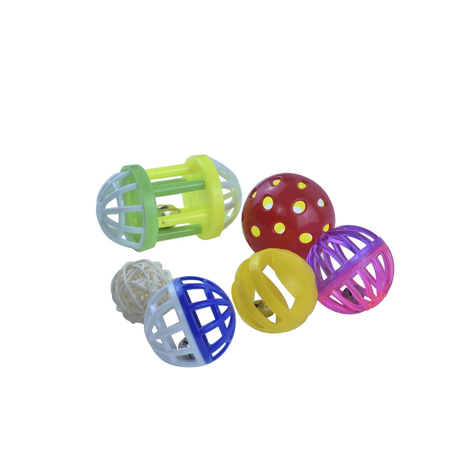 Guanlant plastic ball toy for birds promotes active play and foot muscle exercise.