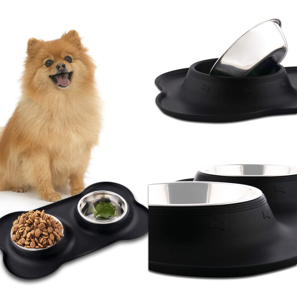 Guardians bone-shape bowls with non-slip silicone base prevent sliding