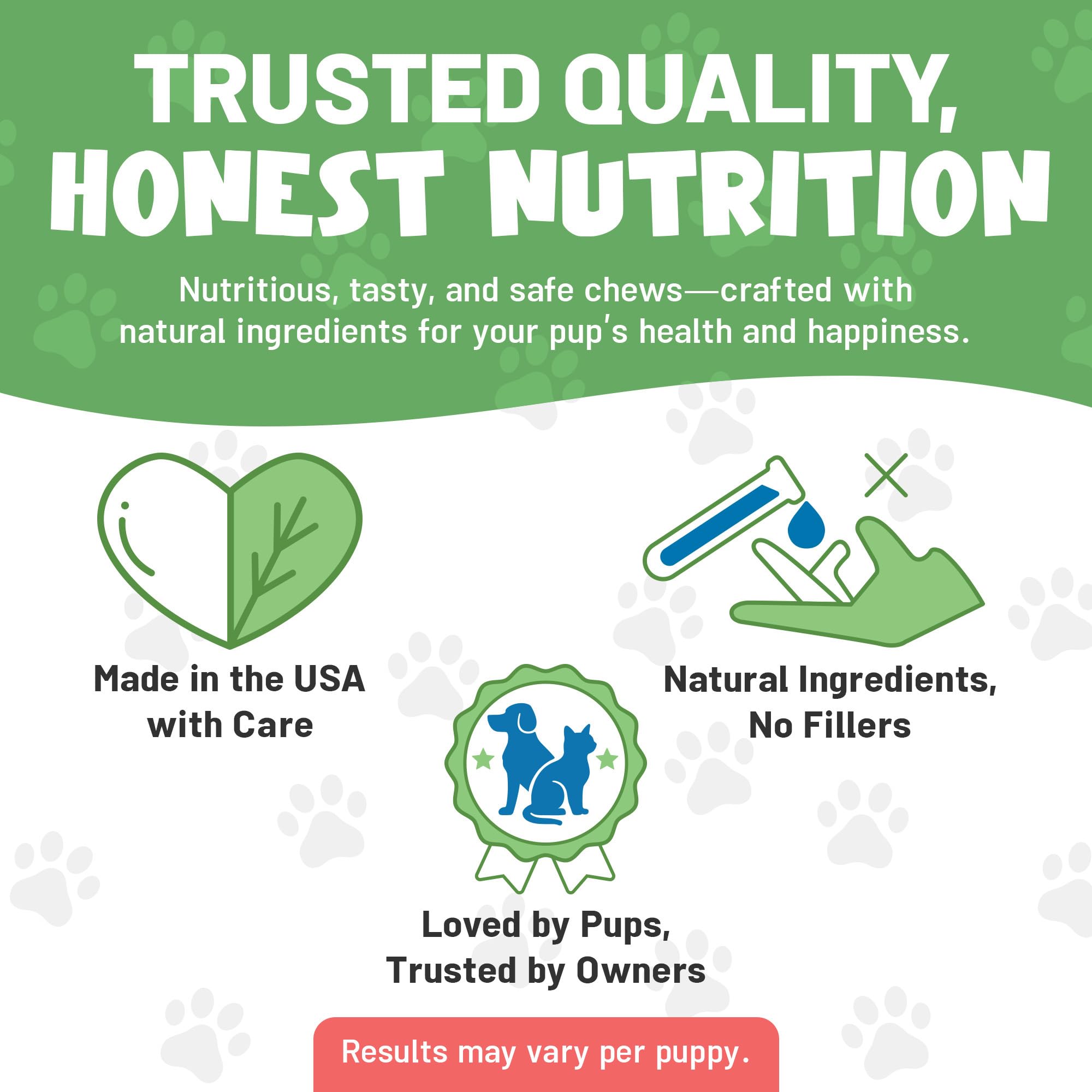 Guardian's Choice VitaPup bone growth visual emphasizing development.