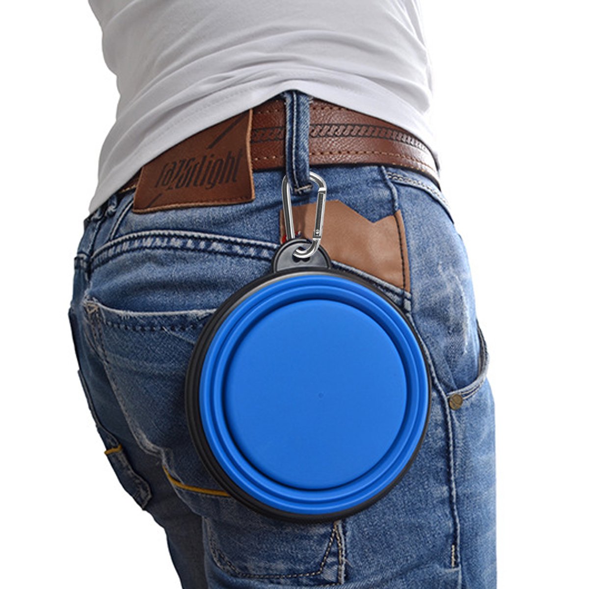 Guardians collapsible dog bowls 34oz expanded for water or food