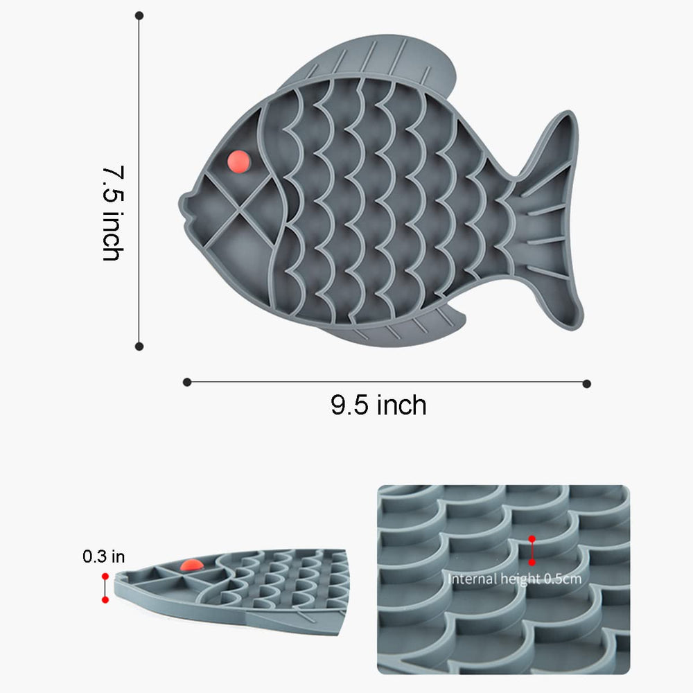 Guardians slow-feeder setup with blue-grey mats beside bowls shows a healthy eating routine.
