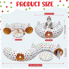 Gudelak Christmas-tree-skirt donut adds festive decor and a snug hideaway for cats
