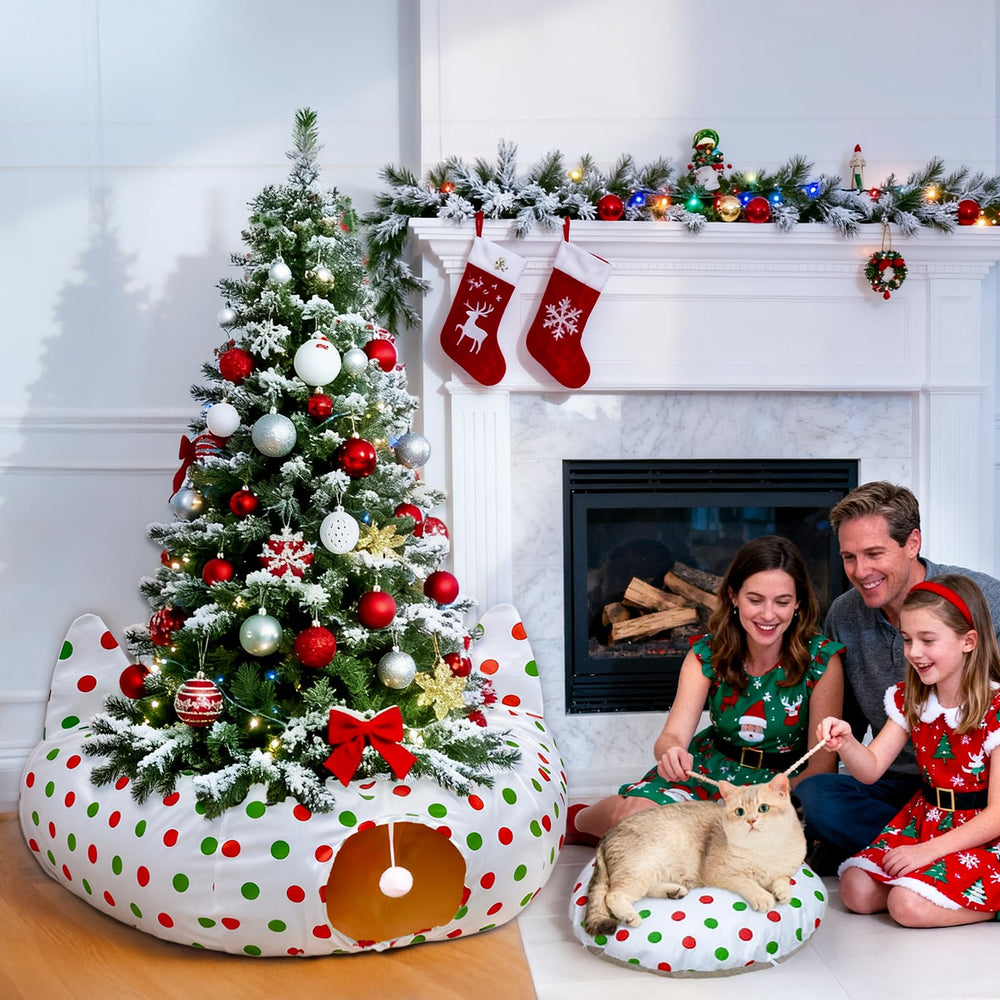 Gudelak festive cat play set blends decor with cozy hideout potential