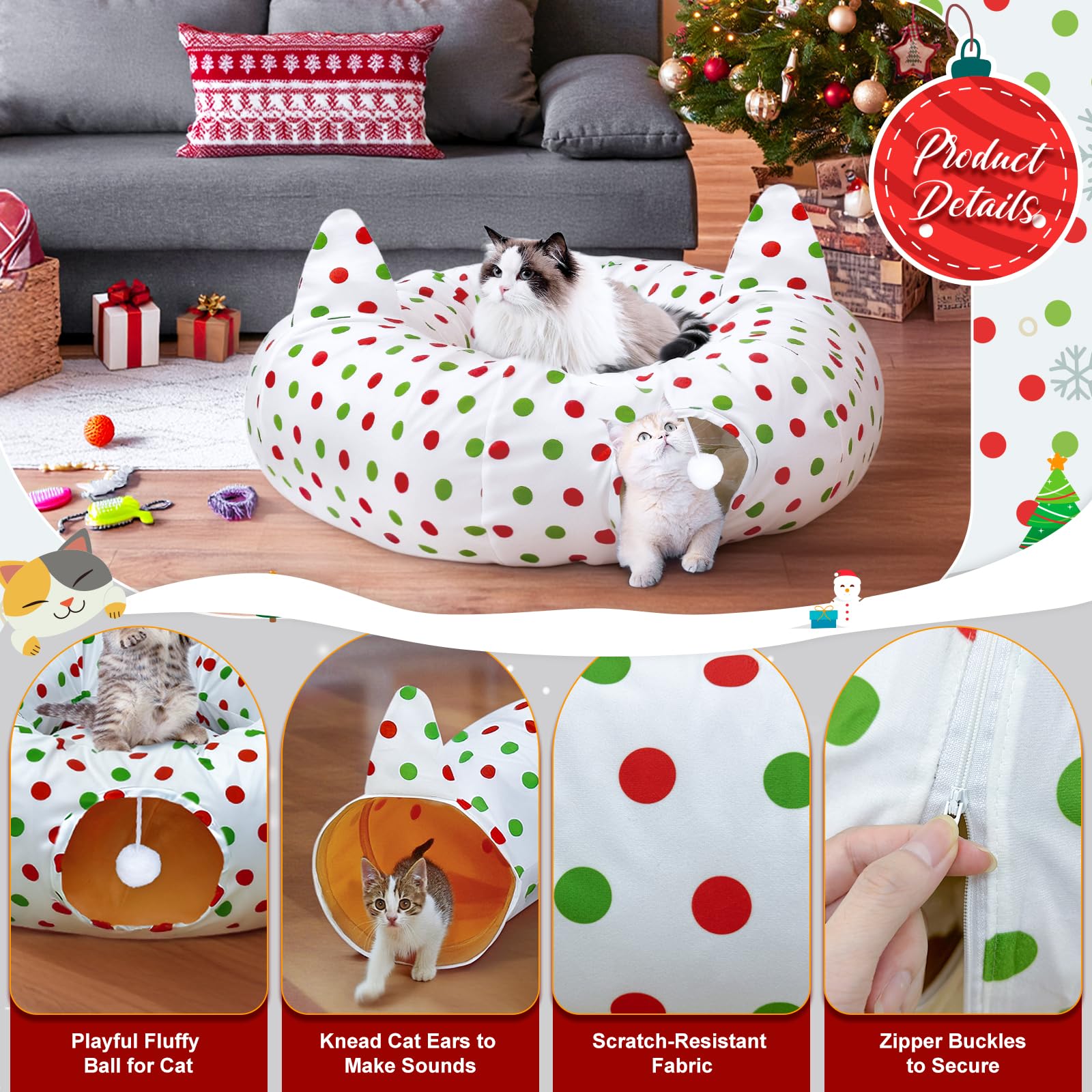 Gudelak plush toy ball encourages swatting and interactive play sessions
