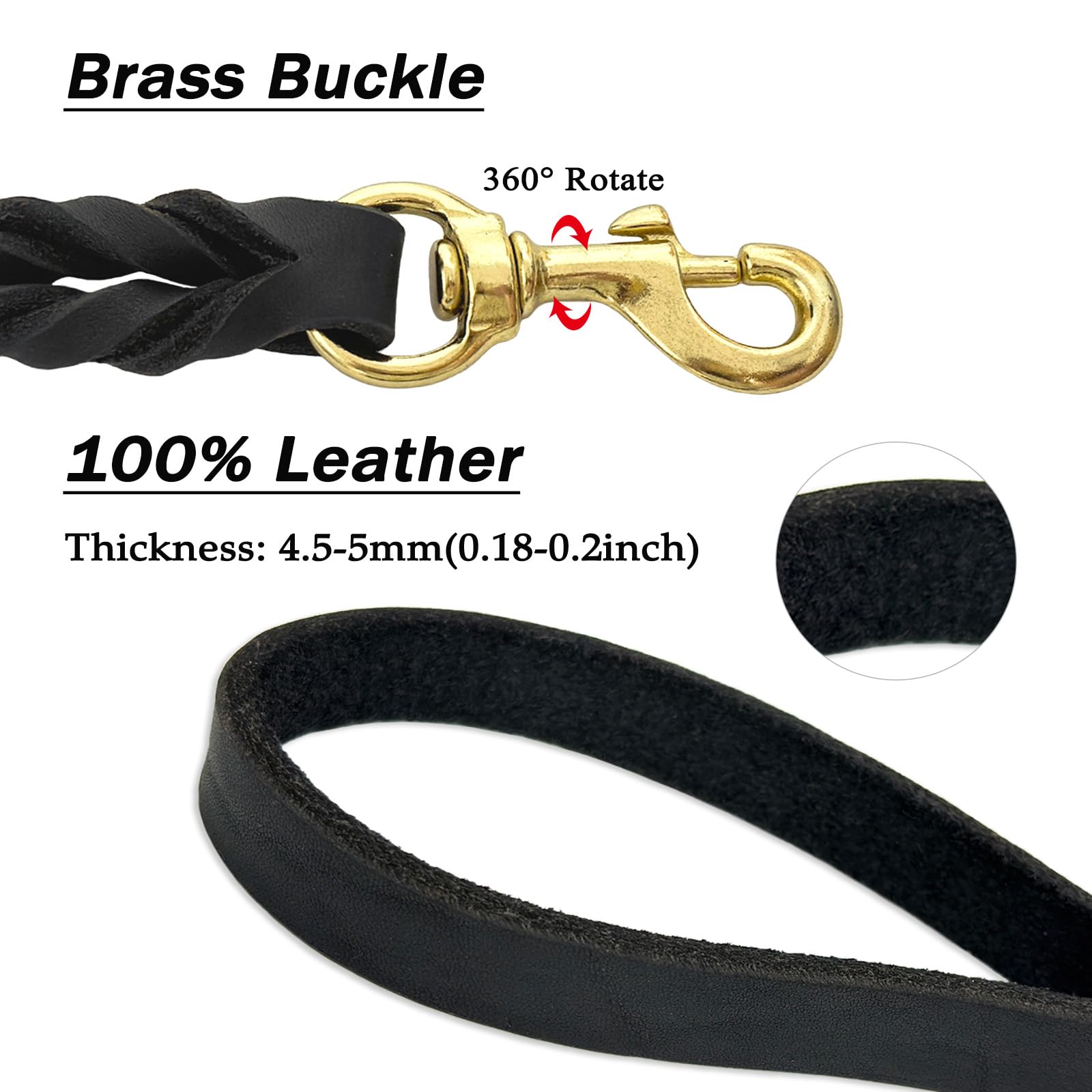 Guiding Star leash recommended for training larger and medium dogs for control.