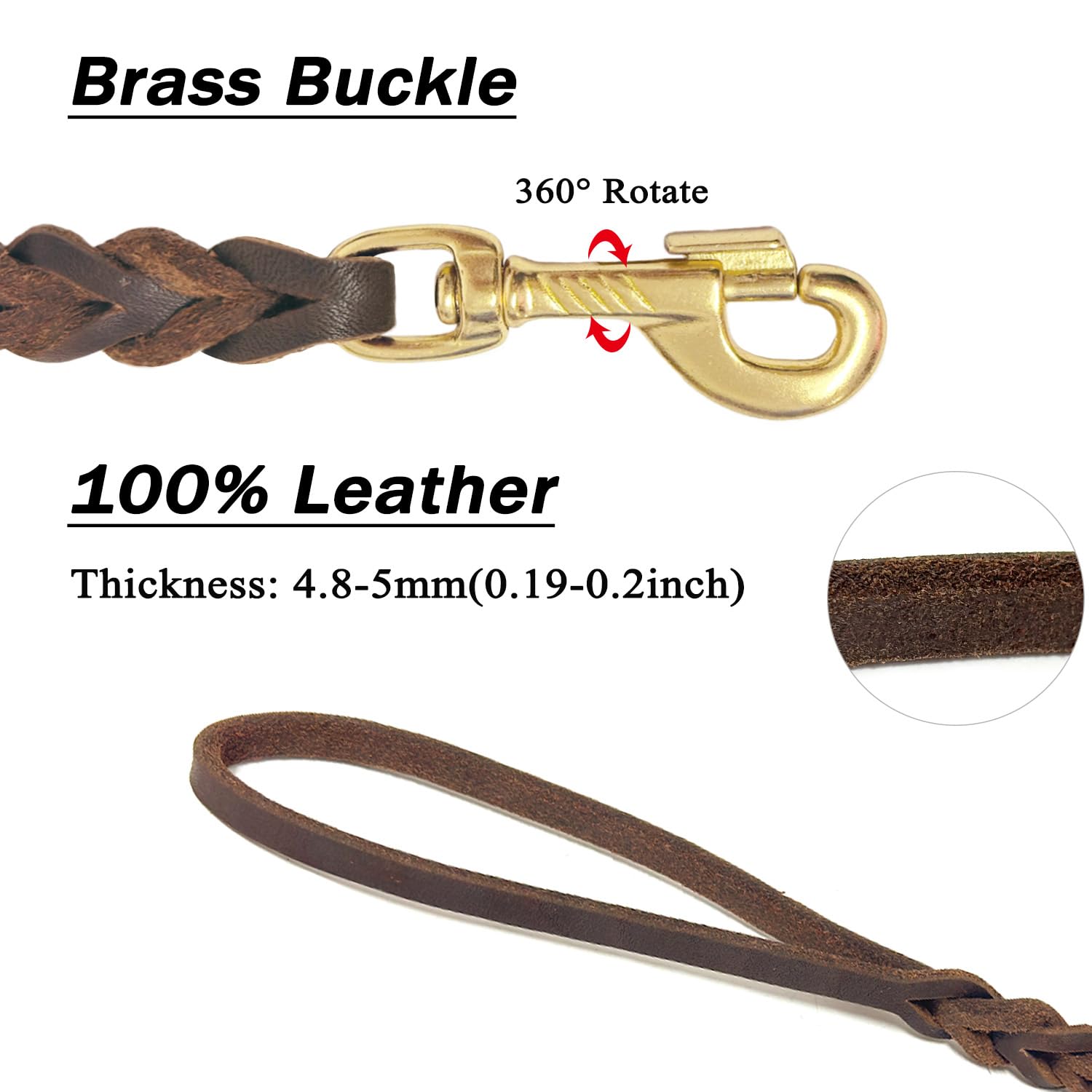 Guiding Star leather leash 30ft width 3-8inch supports controlled recall and exploration.