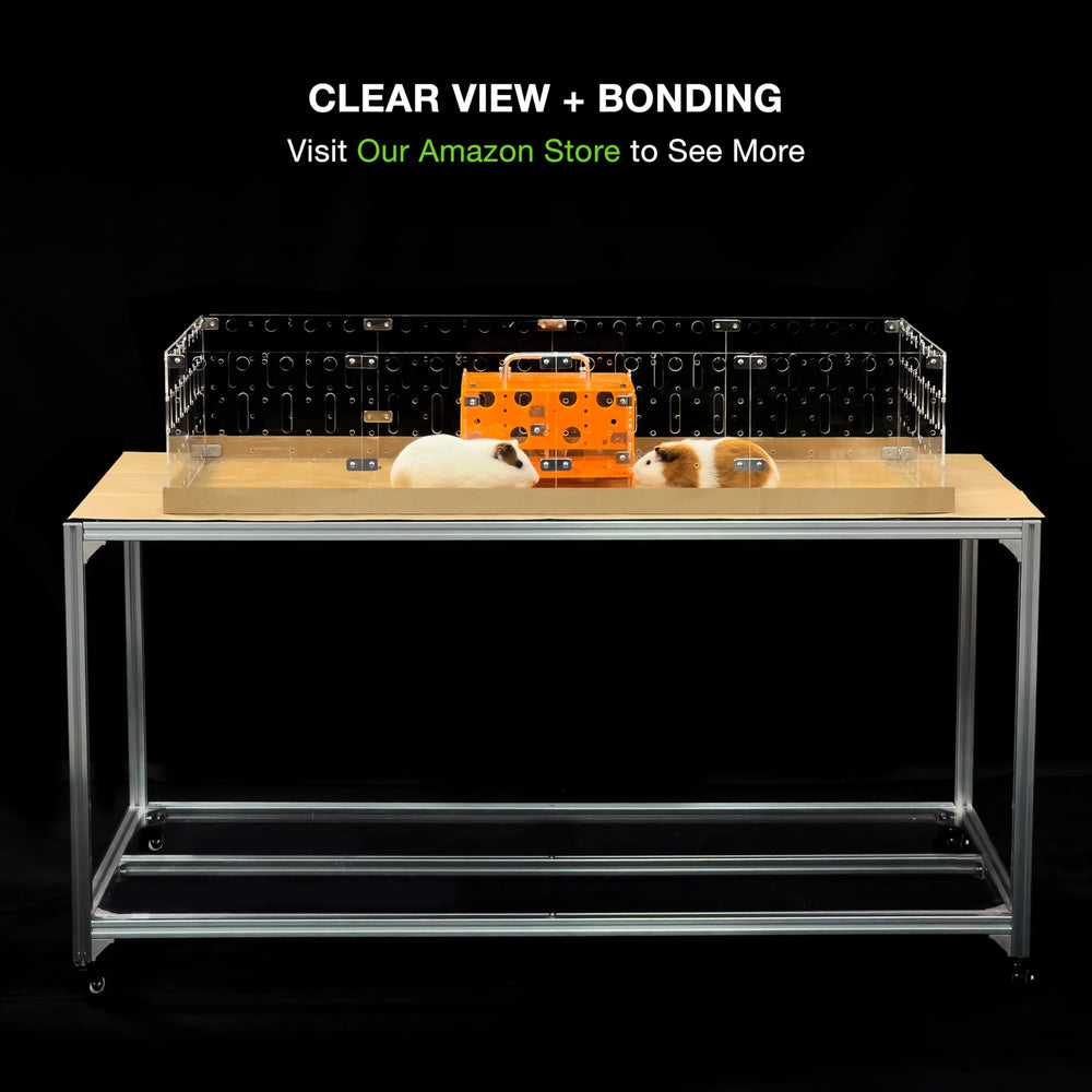 GuineaLoft acrylic walls provide a mess-free enclosure for small pets