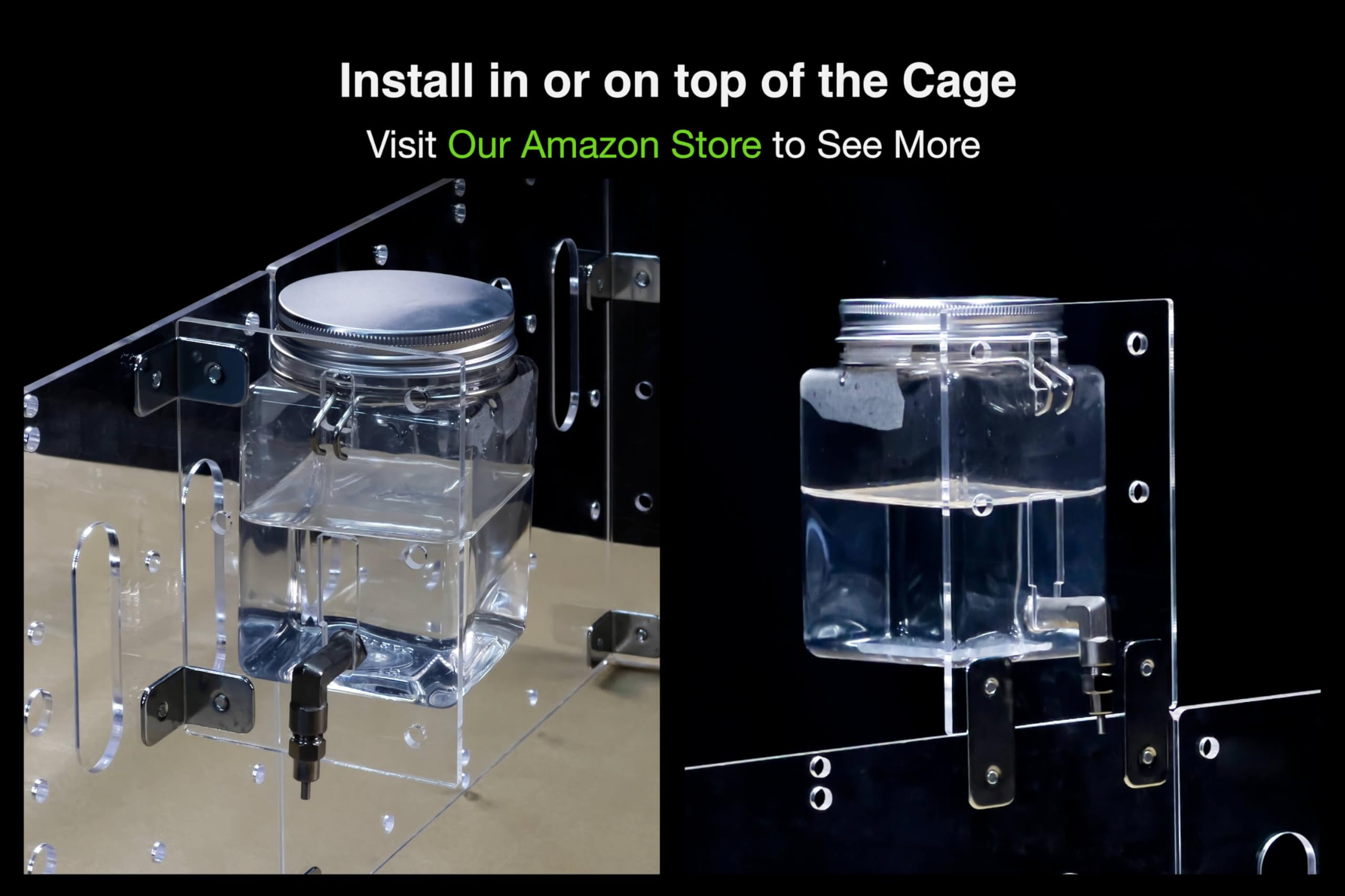 GuineaLoft Clear View bottle compact design fits proper height for small pets.