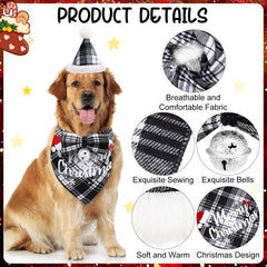 Guiqulai 9pcs Christmas dog hat—elastic strap for secure, comfy wear during walks.