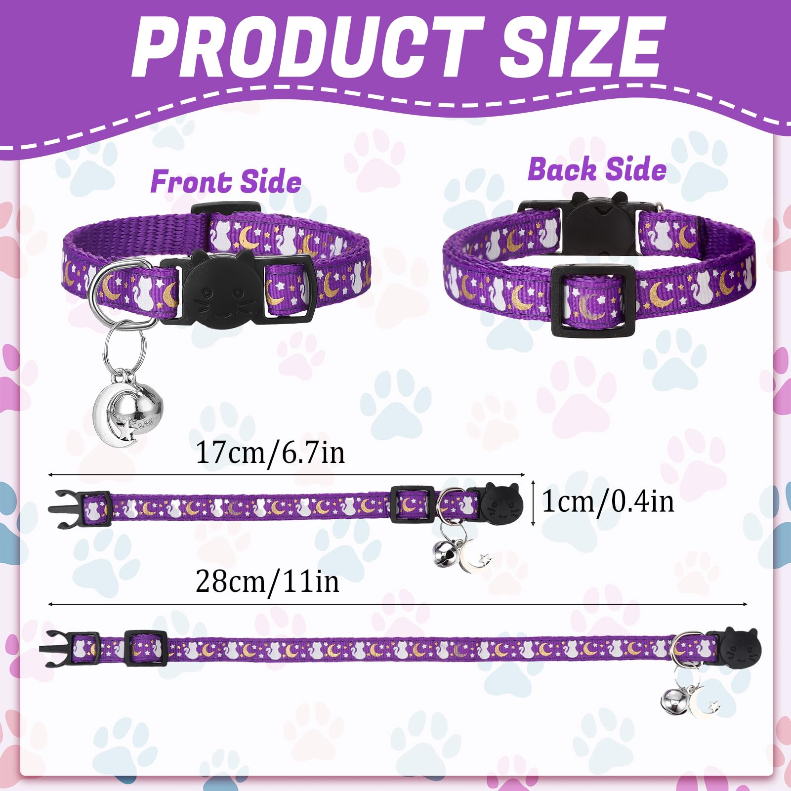 Guiqulai cat collar bell detail helps locate your cat.