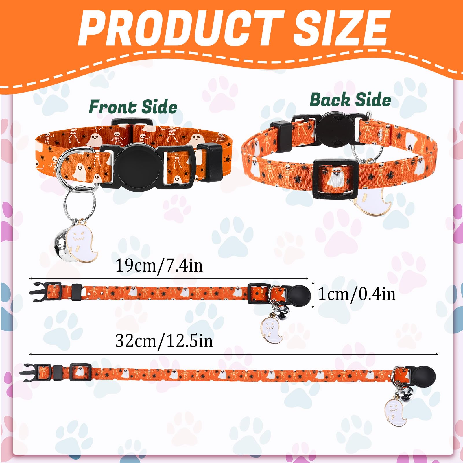 Guiqulai Christmas cat collar with bell—adds cheerful sound and safe breakaway wear.