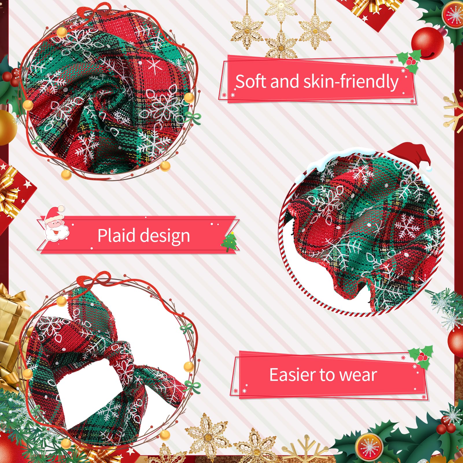 Guiqulai christmas dog hat bandana set for adorable outfits