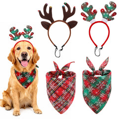 Guiqulai christmas puppy elf headband for festive pet photos
