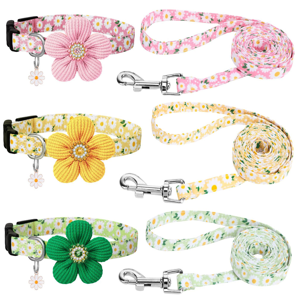 Guiqulai floral dog collar small rose-pattern ideal for daily stylish wear.