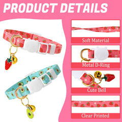 Guiqulai fruit collar cherry: cute design with breakaway safety buckle.