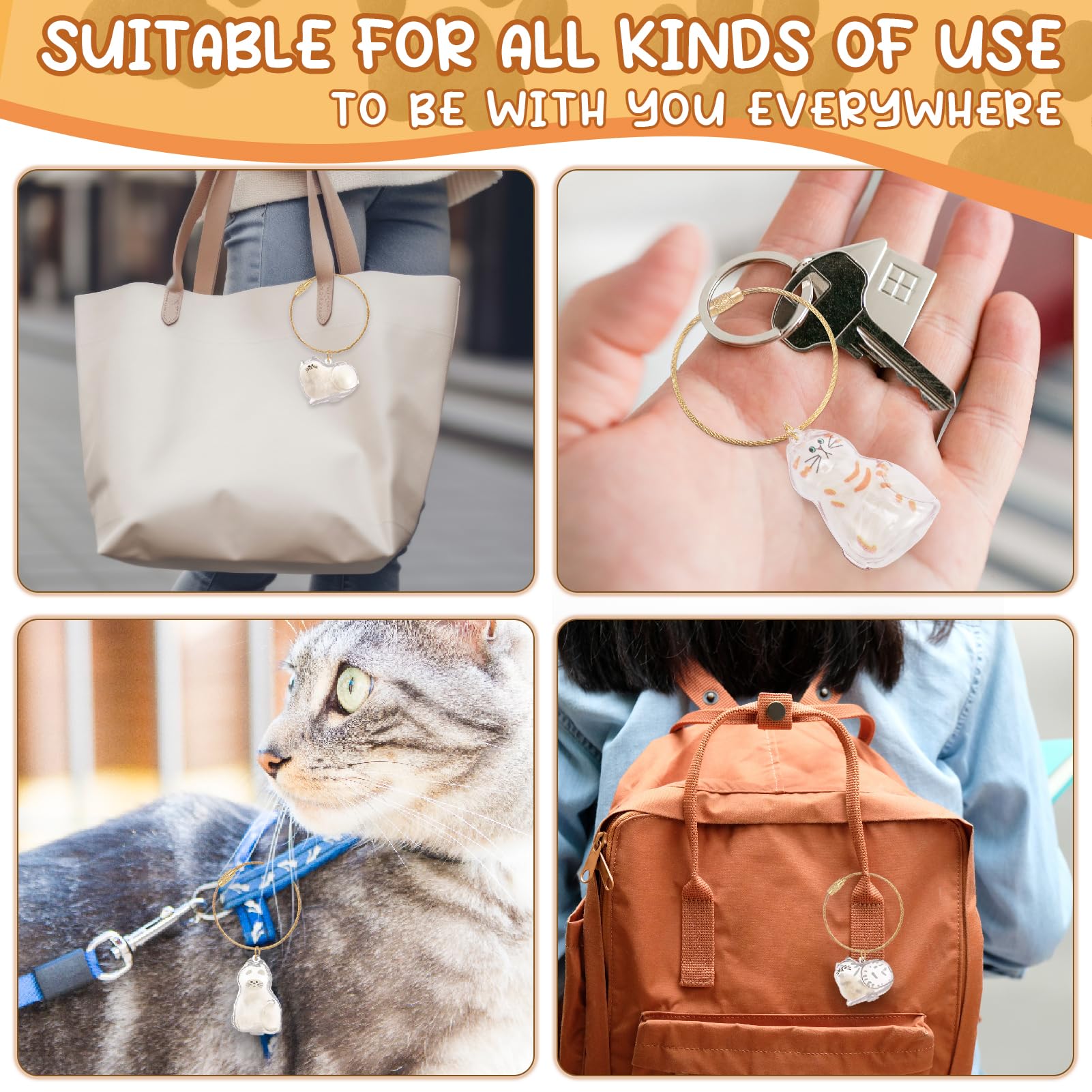 Guiqulai golden-cord attachment enables easy bag or keychain portability.