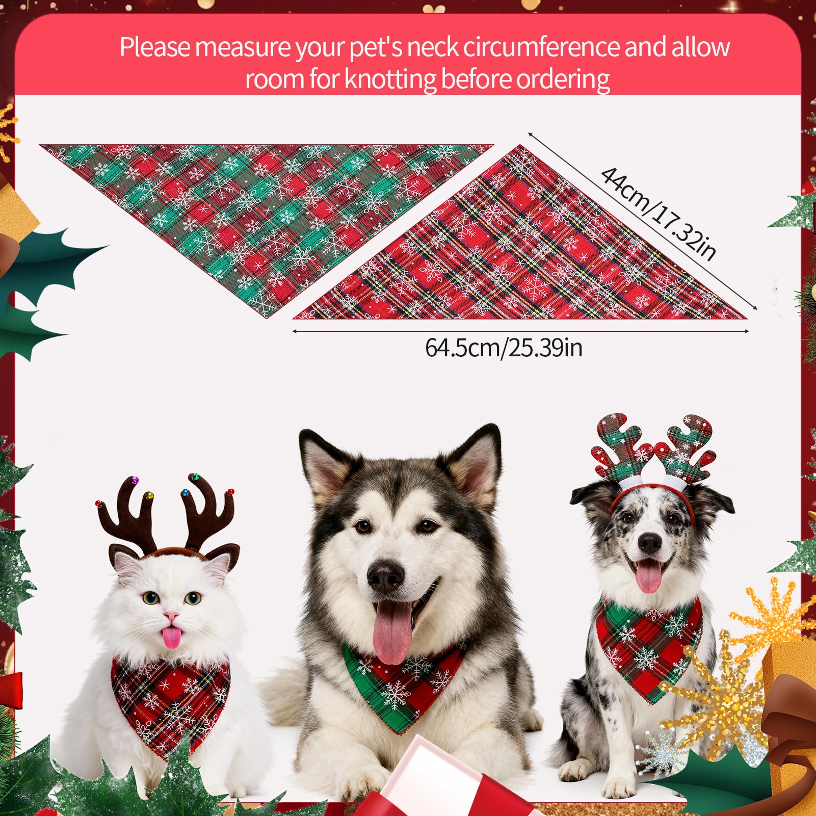 Guiqulai pet bandana triangle scarf for all-day comfort
