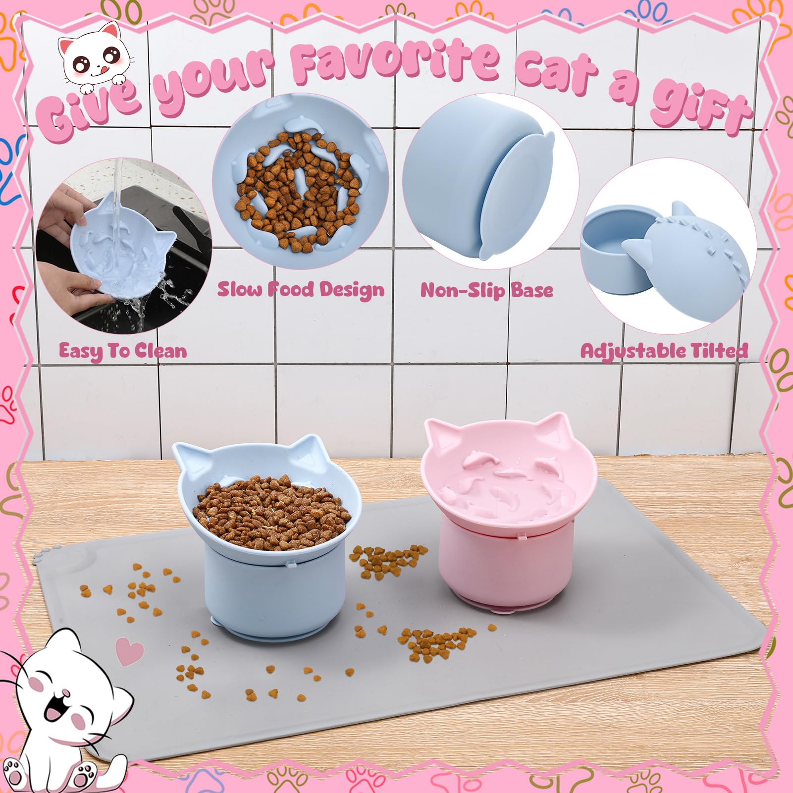 Guiqulai silicone non-slip mat keeps bowls steady and mess-free.