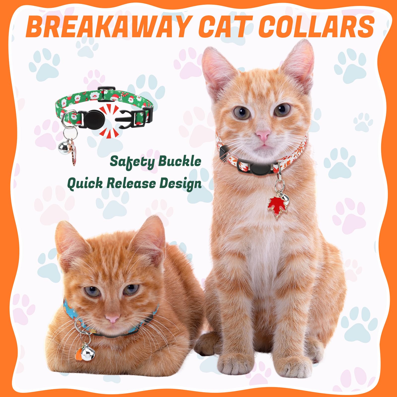 Guiqulai soft polyester cat collar—comfortable everyday wear during walks and travel.