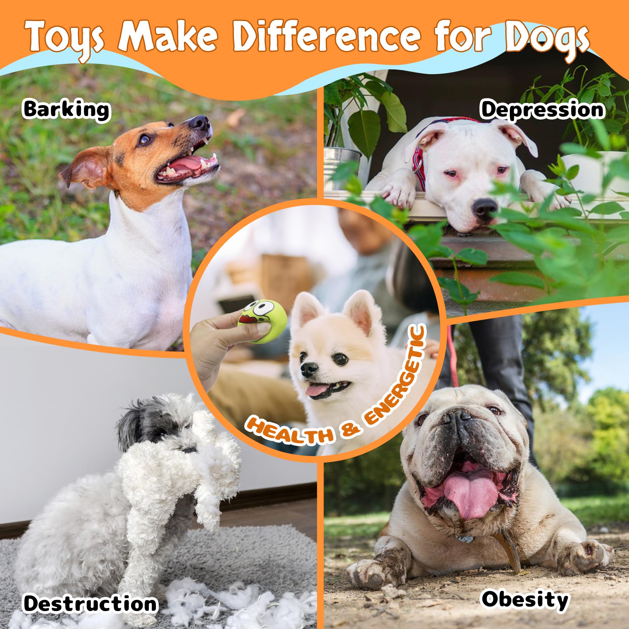 Guiwawa squeaky dog toy water play demonstrates easy-clean rubber for splashy fun