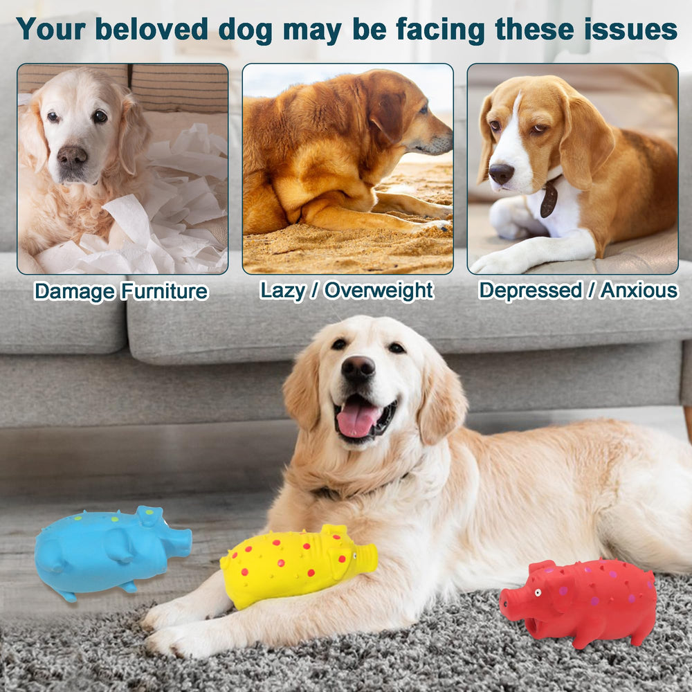Guiwawa non-toxic rubber pig toy remains easy to pick up when wet