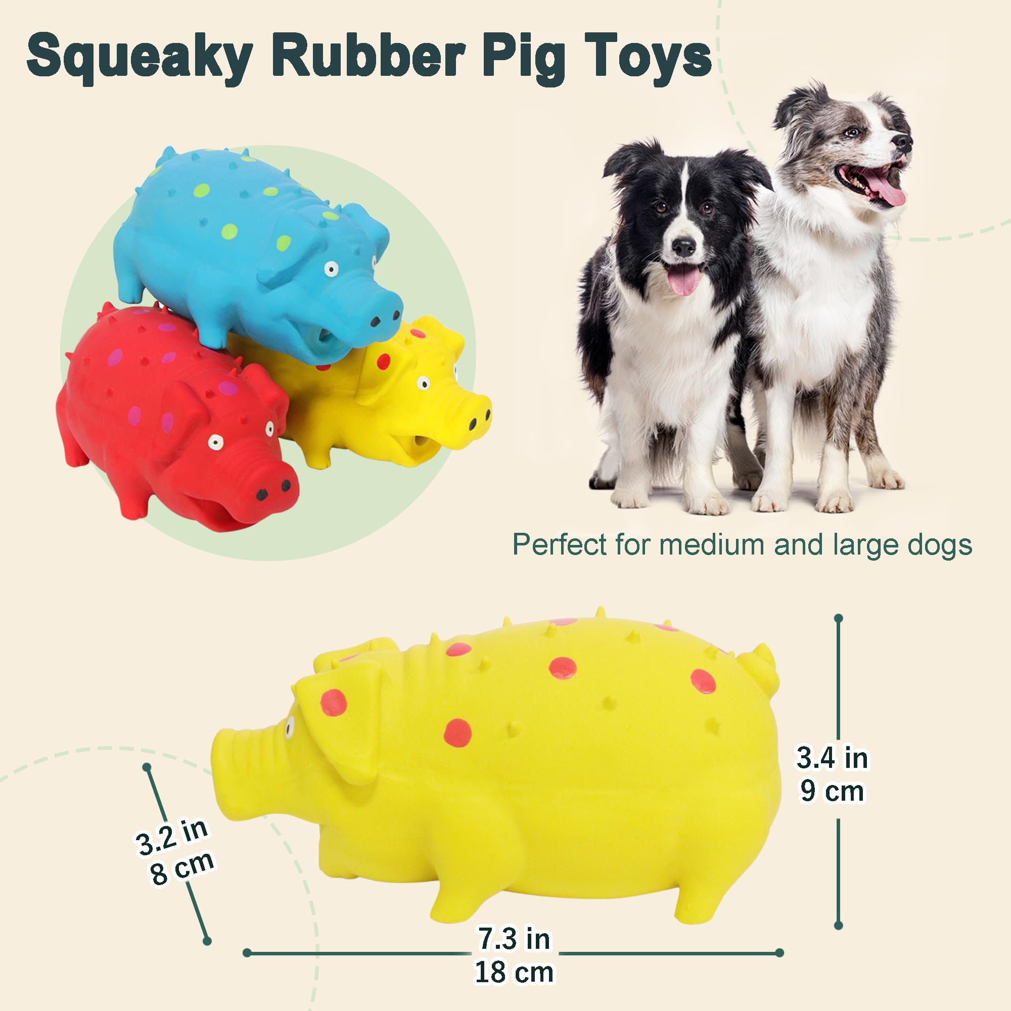 Guiwawa pig toy with squeaker and grunt sounds provides engaging audio play