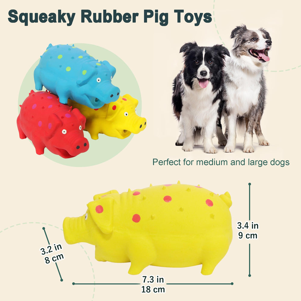 Guiwawa pig toy with squeaker and grunt sounds provides engaging audio play