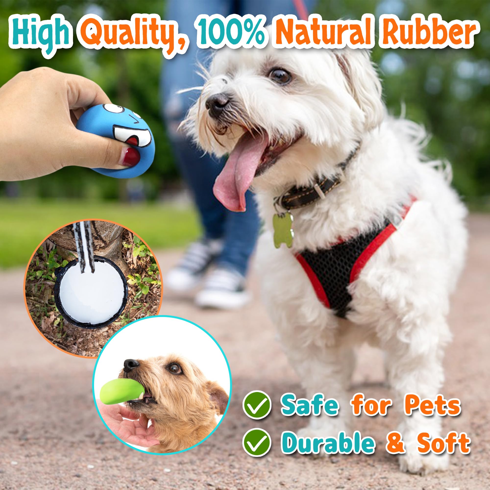 Guiwawa squeaky ball in mouth demonstrates audible appeal during play