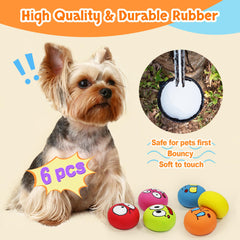 Guiwawa squeaky dog toy ball outdoor play highlights durable rubber for active fetch