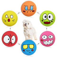 Guiwawa squeaky dog toy face closeup shows the smiley design for interactive play