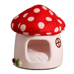 Gujuja mushroom-shape cat house hides cozy privacy for naps