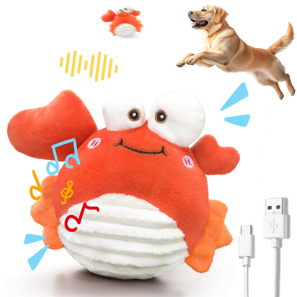 GUKCO Crab interactive toy ball in motion enhances self-play sessions.