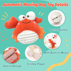 GUKCO Crab interactive toy in silent mode offers quiet play for sensitive dogs.