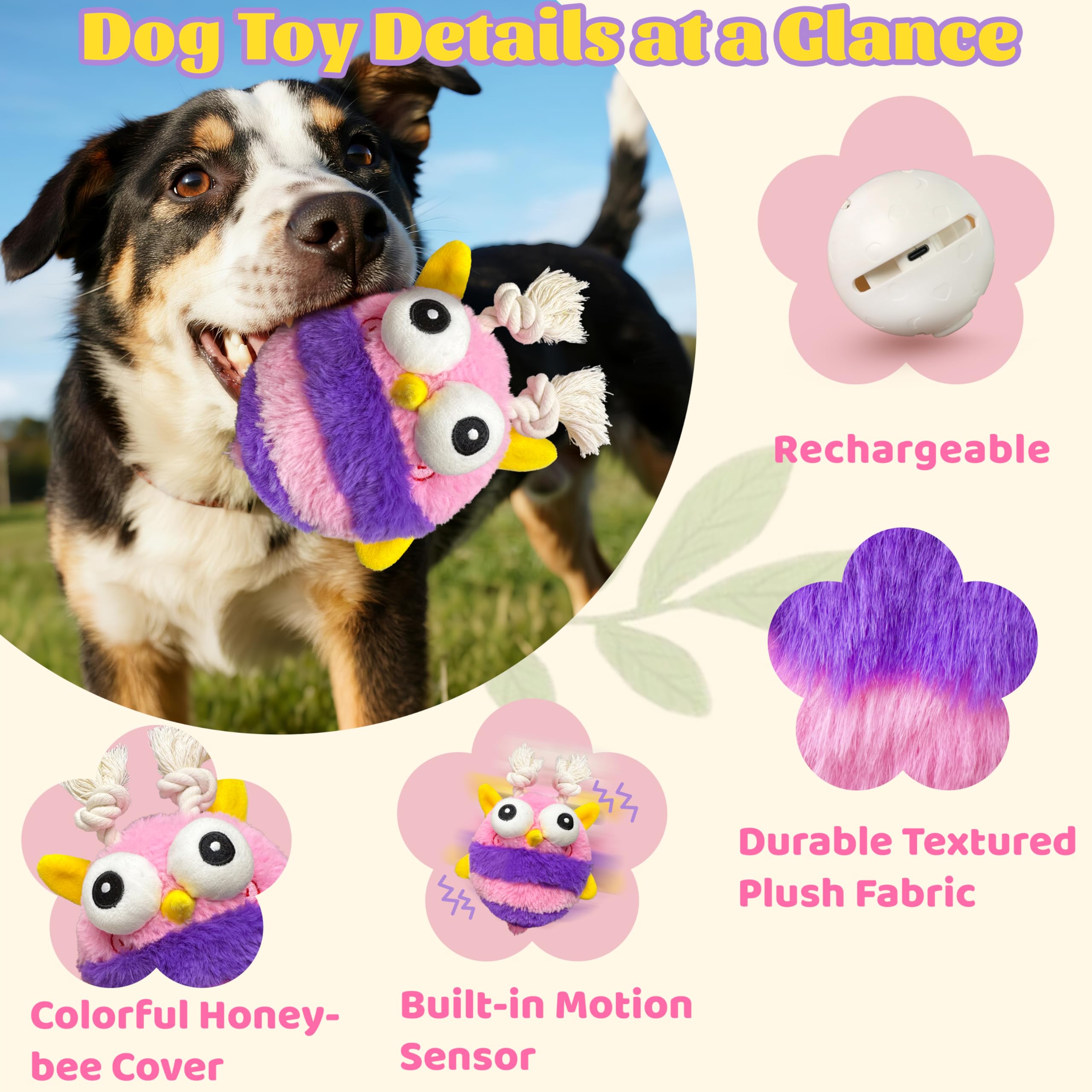 GUKCO interactive bee-cover toy with removable plush for easy cleaning