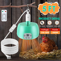 Gulfmew chicken coop heater timer function helps schedule safe heating periods