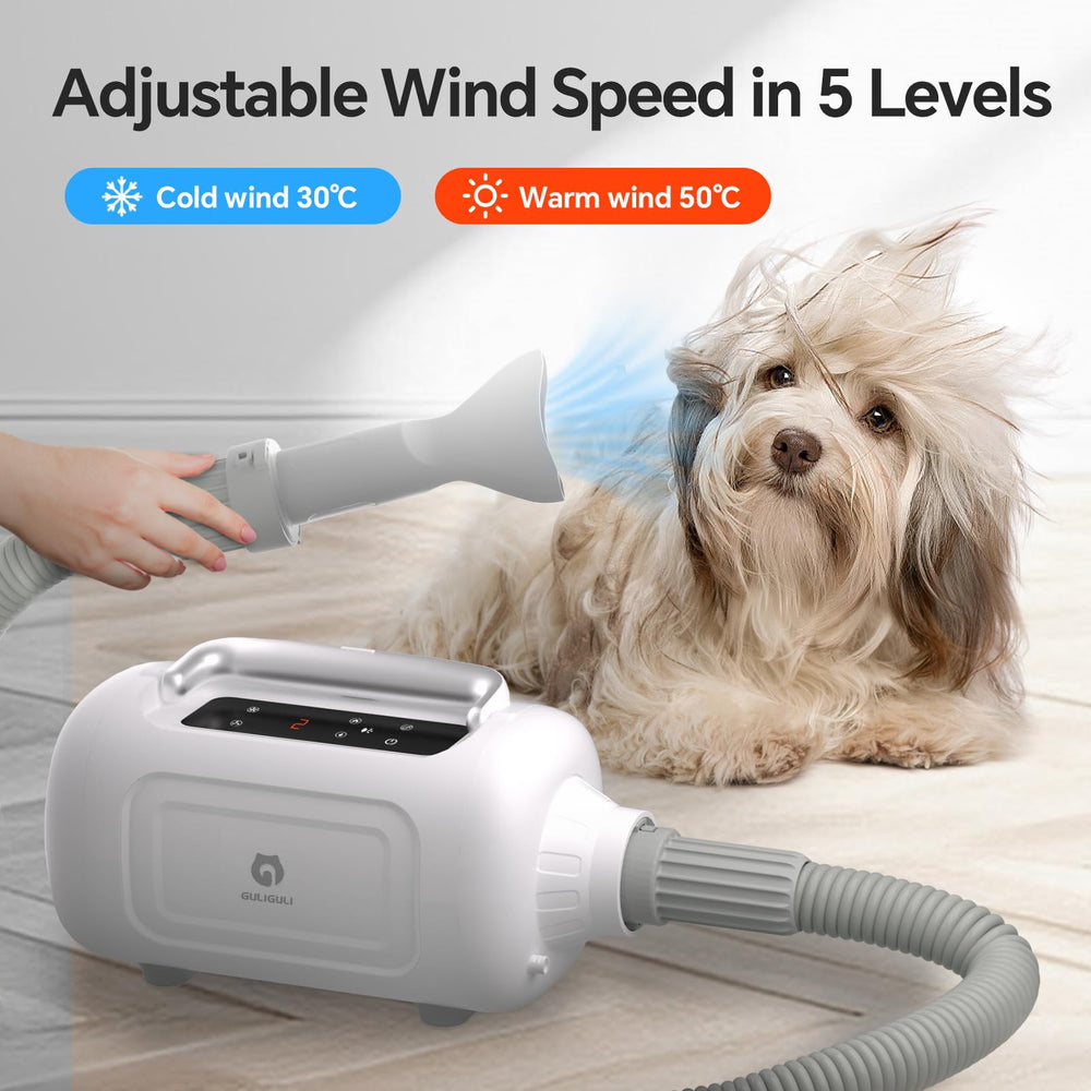 GULIGULI LED touchscreen panel provides clear control during grooming sessions