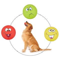 Gulucute large latex squeaky dog ball for fetch and chew play.