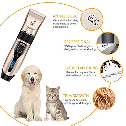Gumodo detachable blade dog clippers for easy cleaning and versatile lengths