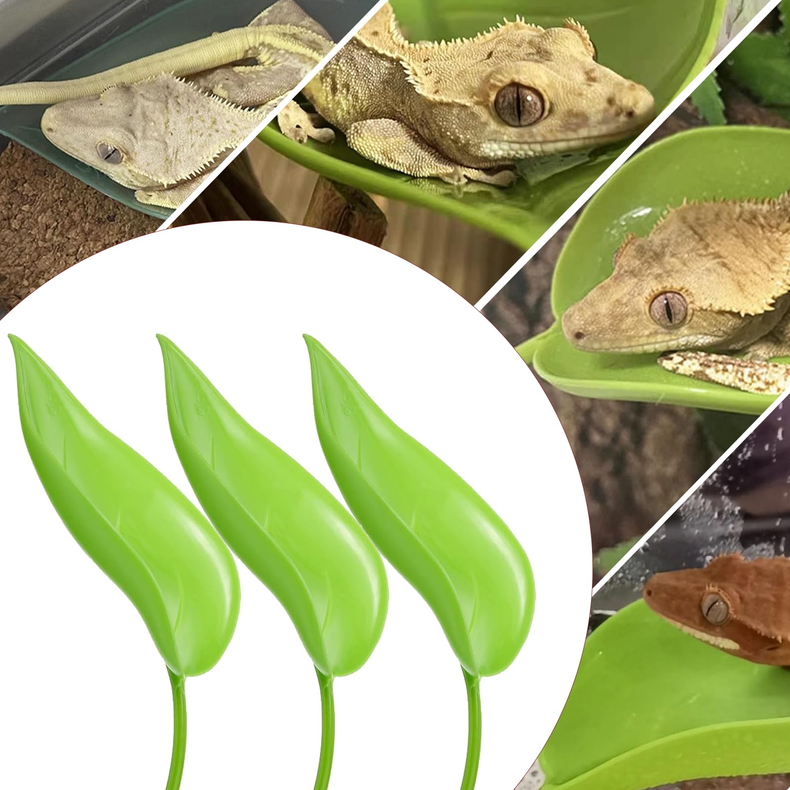 GUNEDD green habitat decor blends with terrarium plants for lifelike scenery.
