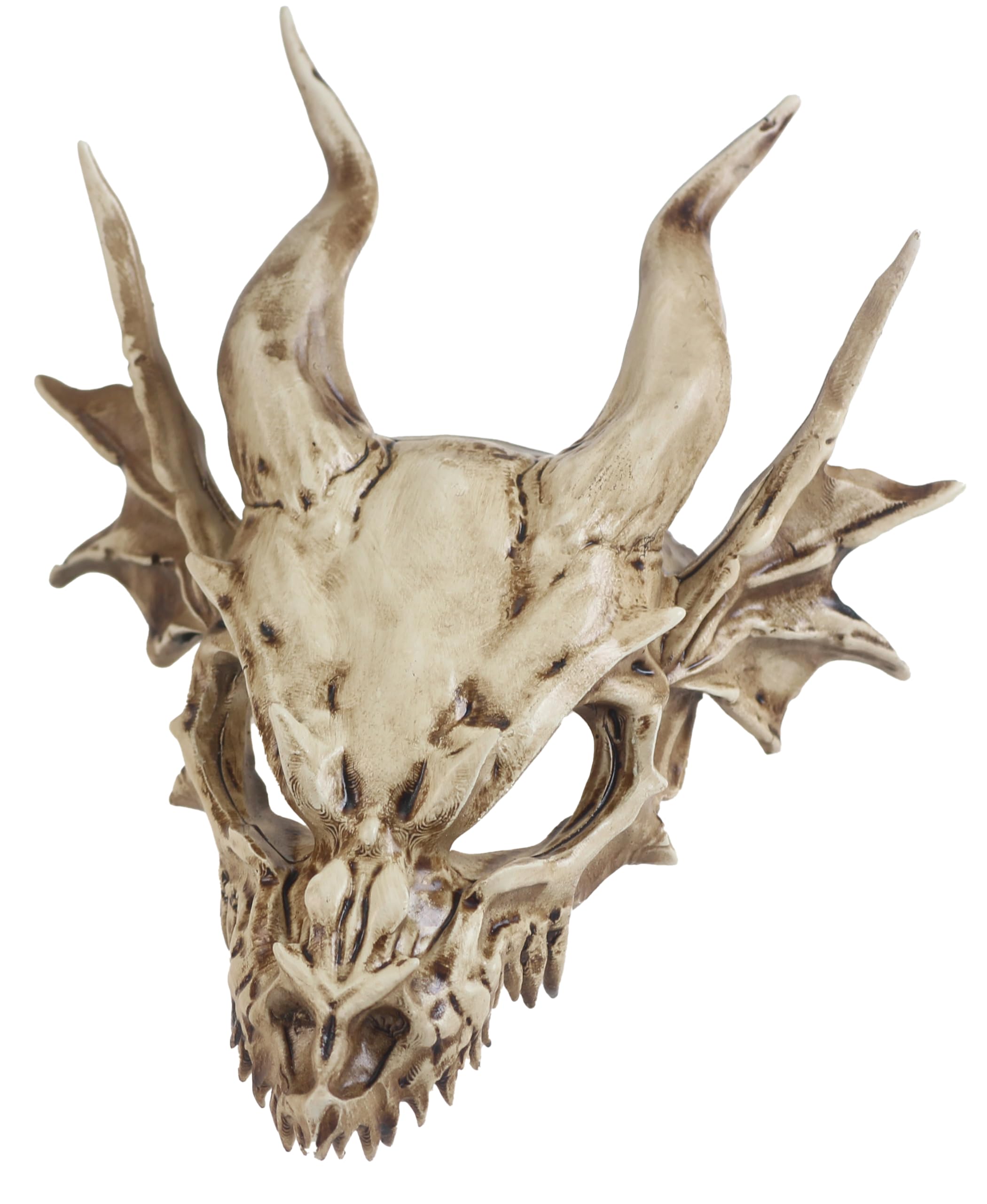 GuoShuang Dragon Skull Decor closeup highlights lifelike bone texture for dramatic terrarium visuals.