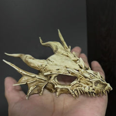 GuoShuang Dragon Skull Decor hideout angle emphasizes cozy reptile retreat within the enclosure.