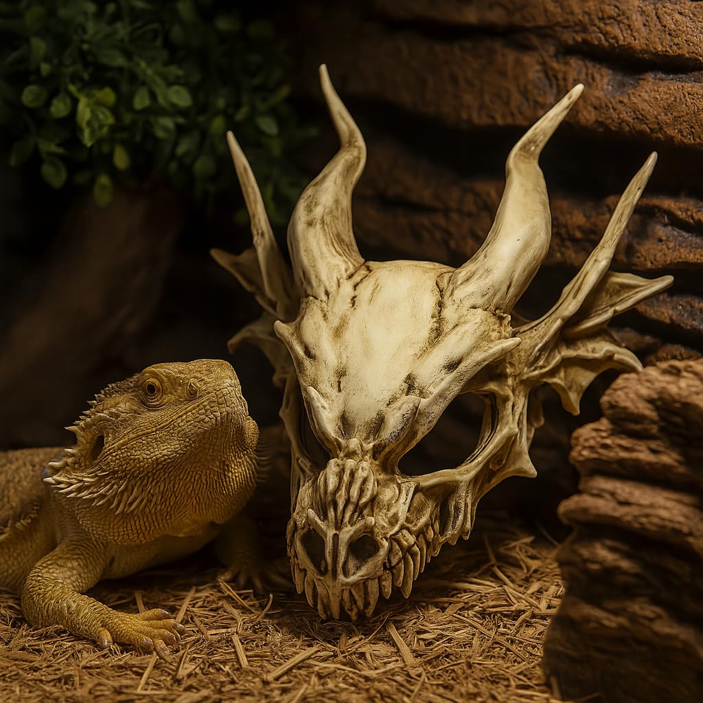GuoShuang Dragon Skull Decor teeth and horns detail adds gothic realism and drama.
