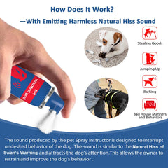 Gutes Leben Dog Instructor Spray used during retraining to reinforce calm, controlled responses.