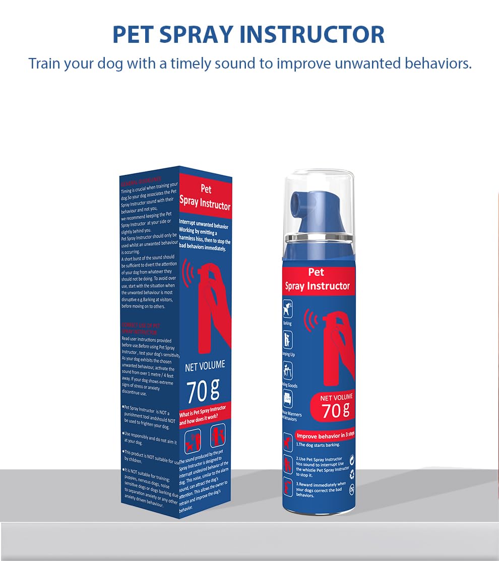 Gutes Leben Dog Instructor Spray safe, humane training aid for pets and people.