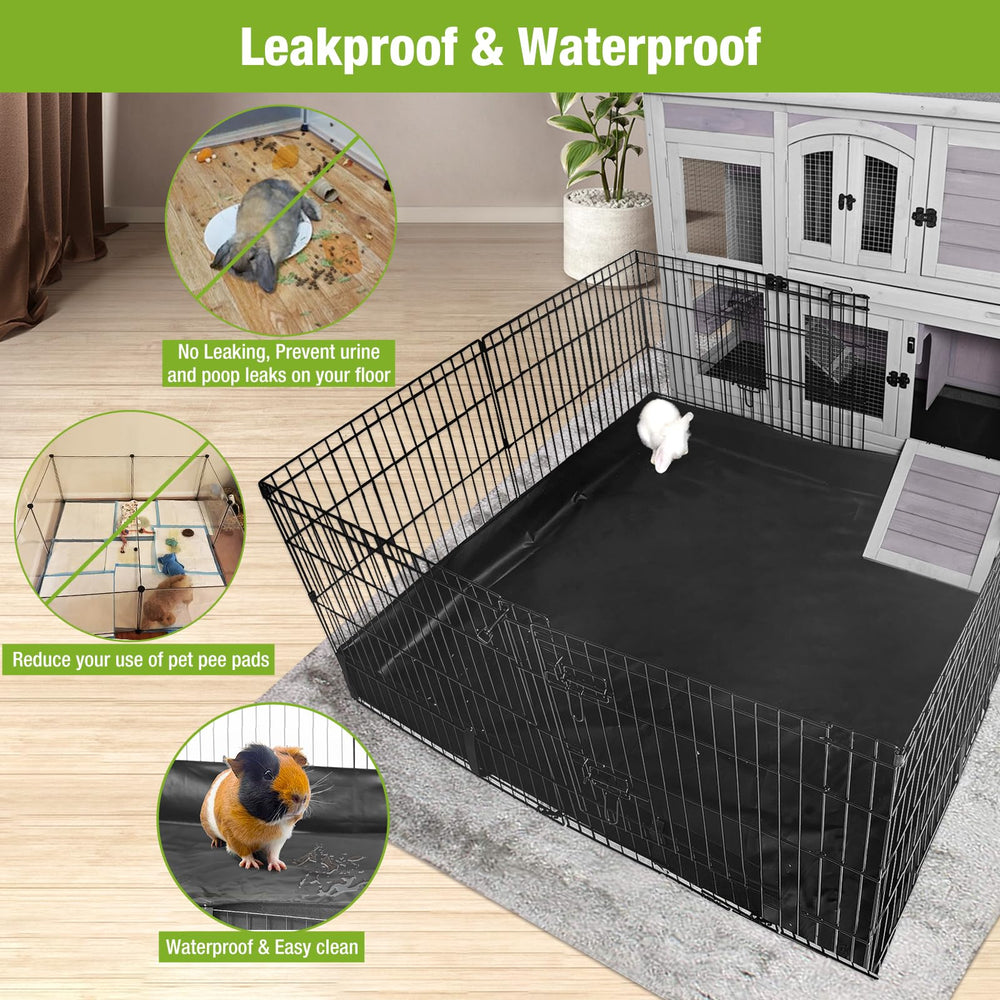 GUTINNEEN rabbit playpen leakproof liner protects floors from droppings