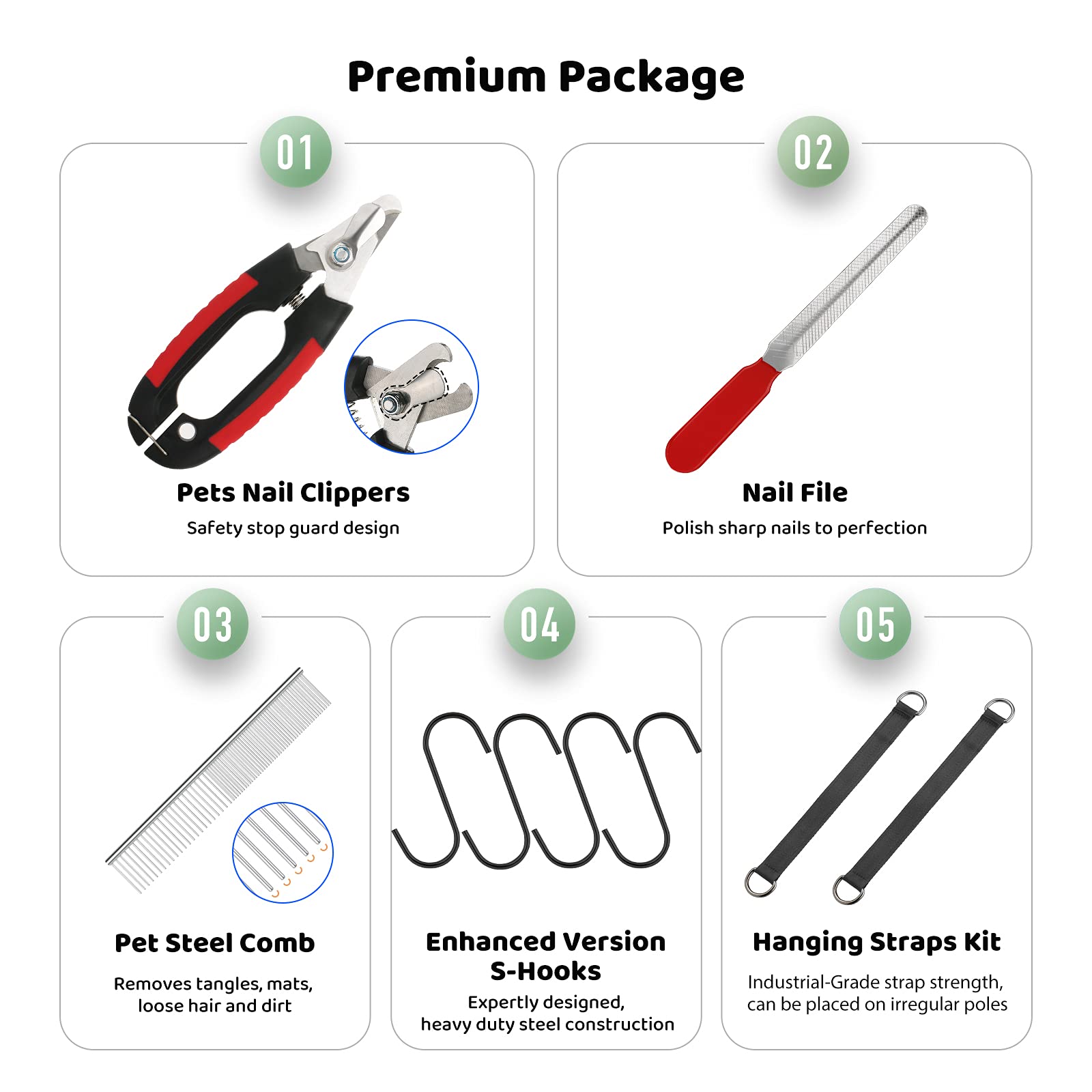Guzekier dog nail clippers and trimmer included in professional kit