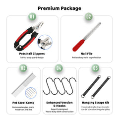 Guzekier dog nail clippers and trimmer included in professional kit